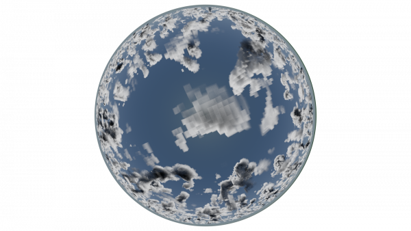 TSI projection of LES clouds