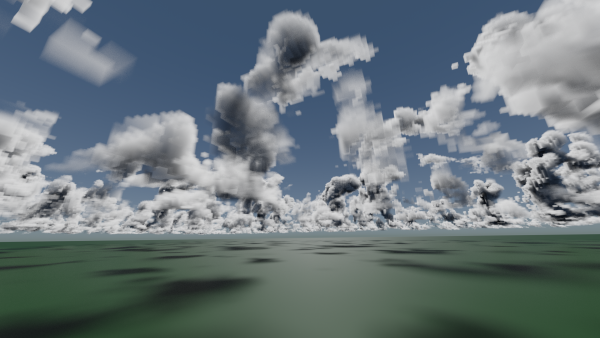 Surface view of an LES cloud field